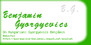 benjamin gyorgyevics business card